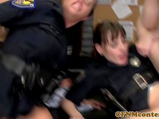 CFNM femdoms facialized in uniform shortly immediately afterwards anal