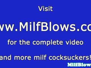 Tittyfucking milf in throatfucking threeway